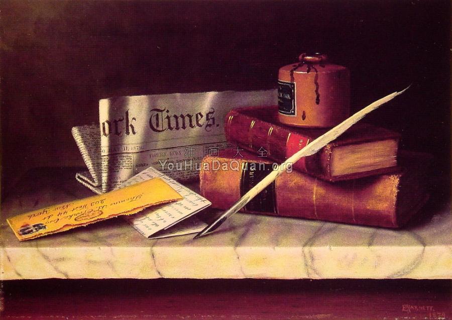 Still Life with Letter to Thomas B Clarke - 威廉·迈克尔·哈尼特
